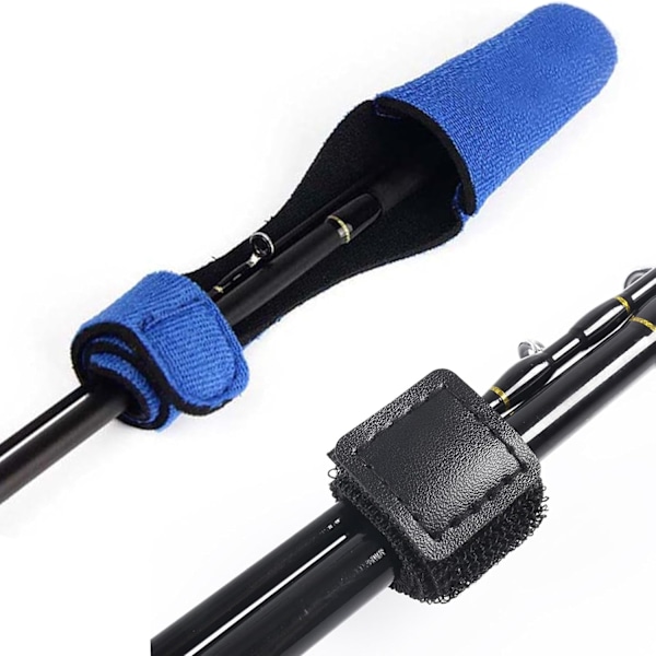 Fiskestangstropper, fiskestangbånd, sklisikre fiskestangstropper, elastisk fiskestangtrekk, justerbart for fiskestenger, badmintonracketer