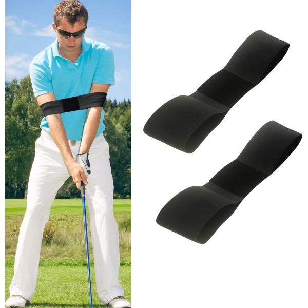 Golftræning Auxiliary Swing Arm Bælte, 2PCS Golf Swing Holdning Korrektion Bælte Korrektion Muskel Mem