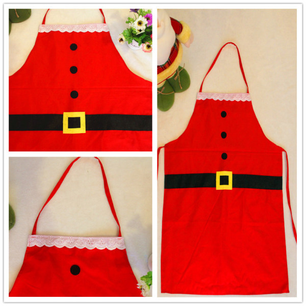 Juleforklæde, 2 stk Røde juleforklæder er perfekte til