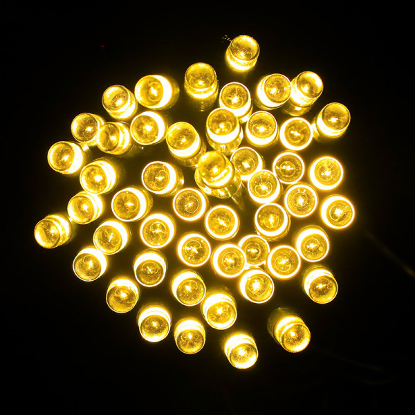 Solenergi Fairy Lights med 50 varmhvite lysdioder (22,9 fot)