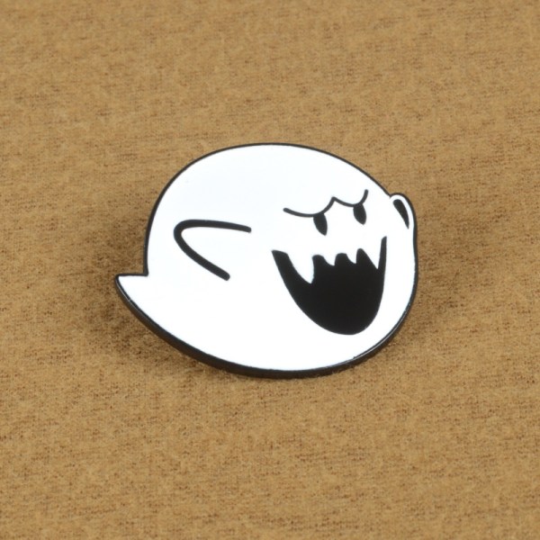 1 Pack Halloween söta nålar Ryggsäcksnålar Legering emalj Spöke Brosch Rolig Spöke Brosch Cowboy Badge P
