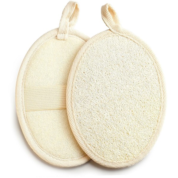 2-pack Loofah-dynor - Exfolierande Loofah Kroppsskrubb Naturlig Bad