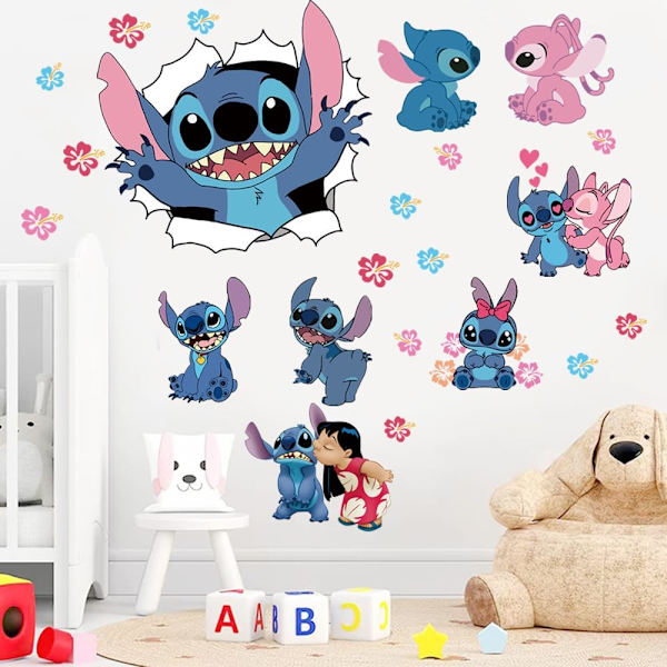 （40X60cm）3D Uusi sarjakuva seinätarra söpö tyttöjen seinätarra itse-