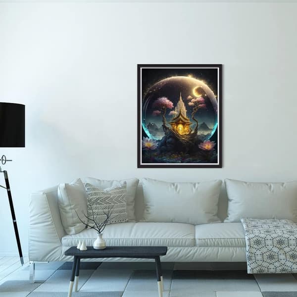 Diamantmålning konstset, trädmålning bild 30 x 40 cm（G)