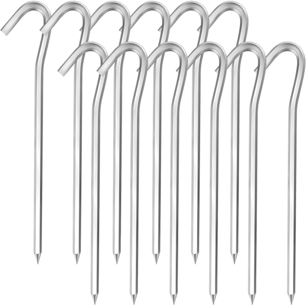 12 st Tältpinnar, 18 cm, Extremt Stabila Markpinnar av Aluminiumlegering för Camping och Utomhuspicknick Vandring Fiske