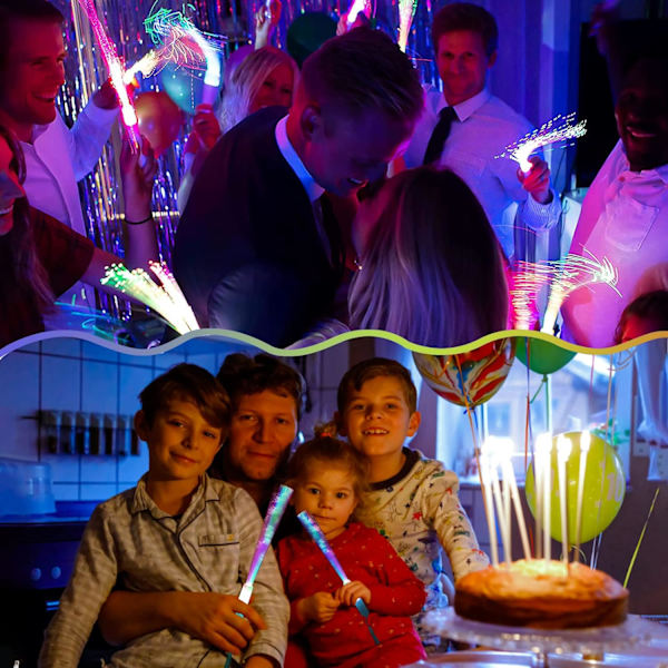 15 stk Glow Sticks Party Pack for barn og voksne, LED Light Up St