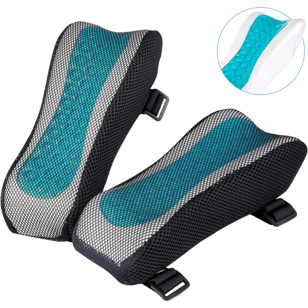 Set med 2 ergonomiska armstödsdynor - Kontorsstol Armstöd Överdrag Kudde - Armbågsstöd Cushio