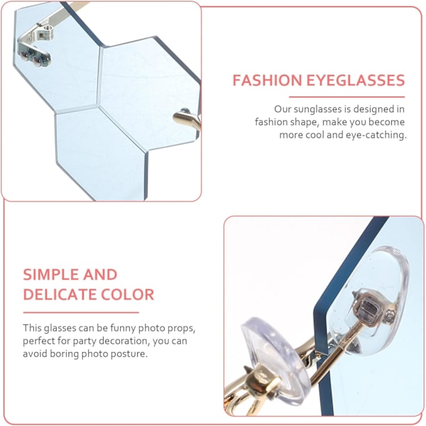 Herrmode Glasögon 1 Par Fashion Ramlösa Solglasögon Oregelbundna