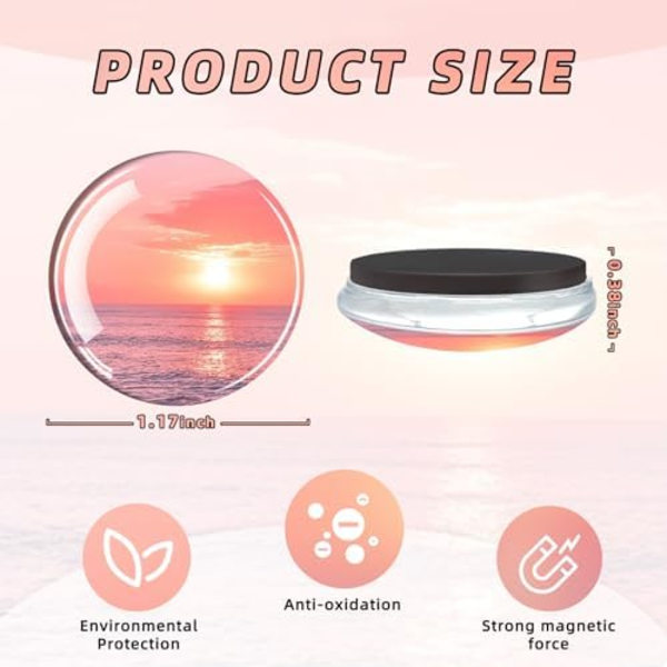 12 st Sunset Söta Magneter Kylskåpsmagneter Glasmagnet Kylskåpsmagneter Starka Magneter för Barn Små Magneter för Whi