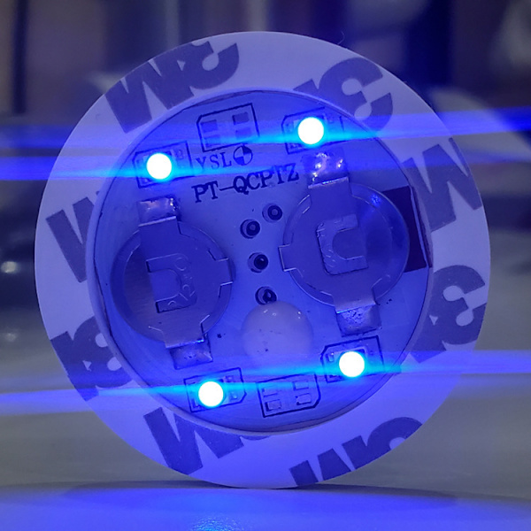 Pakke med 30 runde LED-lysende coasters
