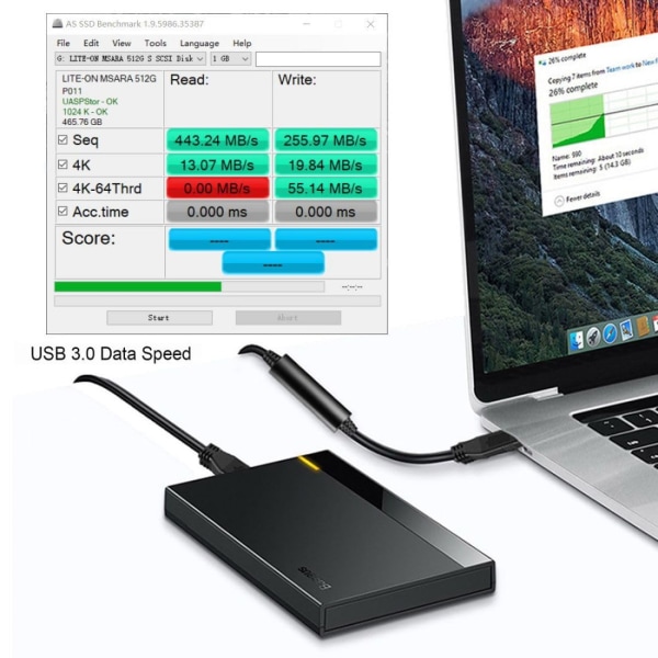 USB 3.0 - USB-C lukitusliitäntätietokabelin paneeliruuvillä teollisuuskameroille