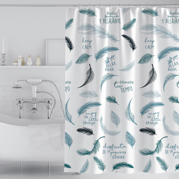 150x180cm, bruseforhæng til hjemmet, fjerprint polyester bruseforhæng