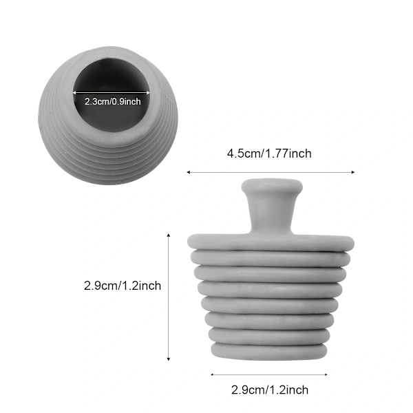Pieces Universal Drain Plugs Kumiset viemäritulpat Yleismalliset kylpyammeetulpat Kylpyammeen viemäritulppa Viemäriputken tiivistystulppa (musta, harmaa)