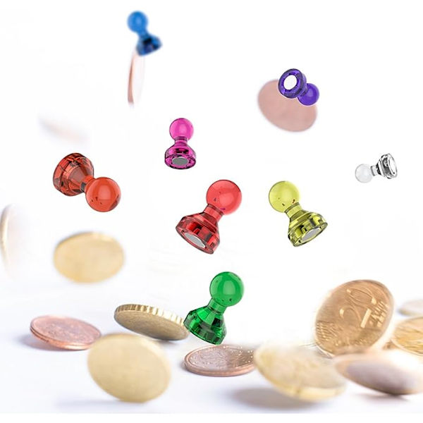 Tilfældige Thumbtack-magneter, kontormagneter, 60 pakke stærke 7 C