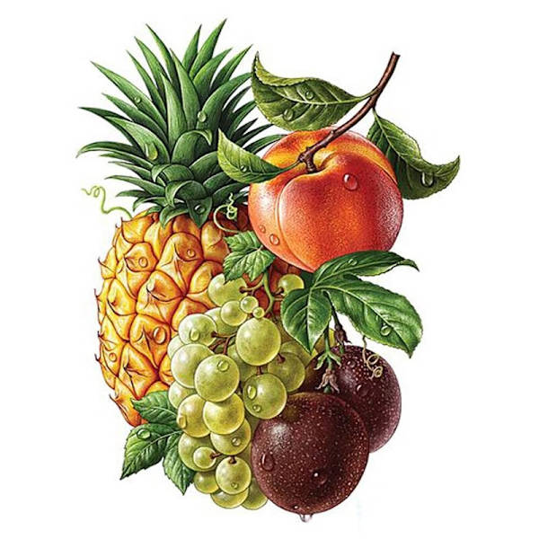 30 x 40 cm, Eksotisk frukt Diamantmaleri Broderi Diamant Pe