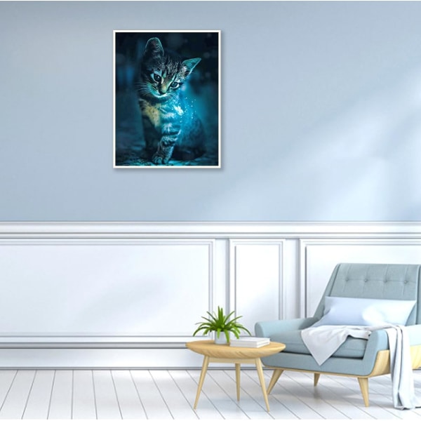 30x40CM 5D DIY Diamond Painting Cat, Diamond Painting Anime Anima