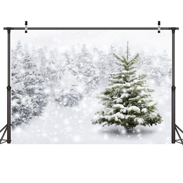7x5ft Joulukuusi Tausta Luonnollinen Talvi Metsä Lumikide Lumi Tausta Valokuvausta Varten Valkoinen