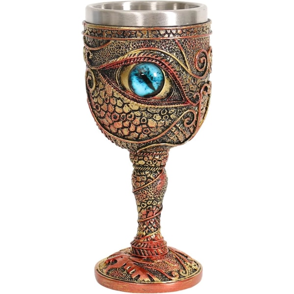 Vinglass i rustfritt stål The Eye of the Dragon Chalice, Dungeons and Drag