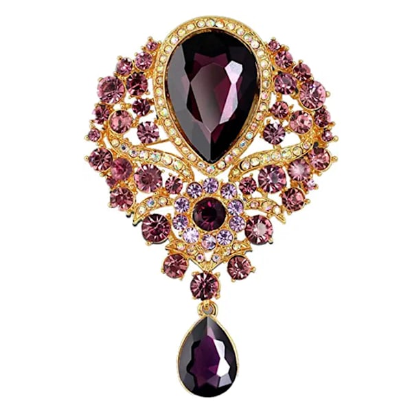 Mode Lily Blomma Rhinestone Beströdd Zirkonium Legering Hänge