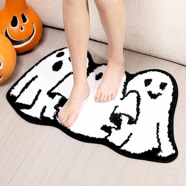 Halloween bademåtte, Tufted skridsikker tæppe til badeværelse, køkken, så