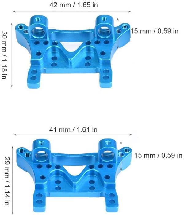 Front Støddæmper Tårn Metal Front Støddæmper Plade til Weili 1/18 Bil A959 A969 A979-B