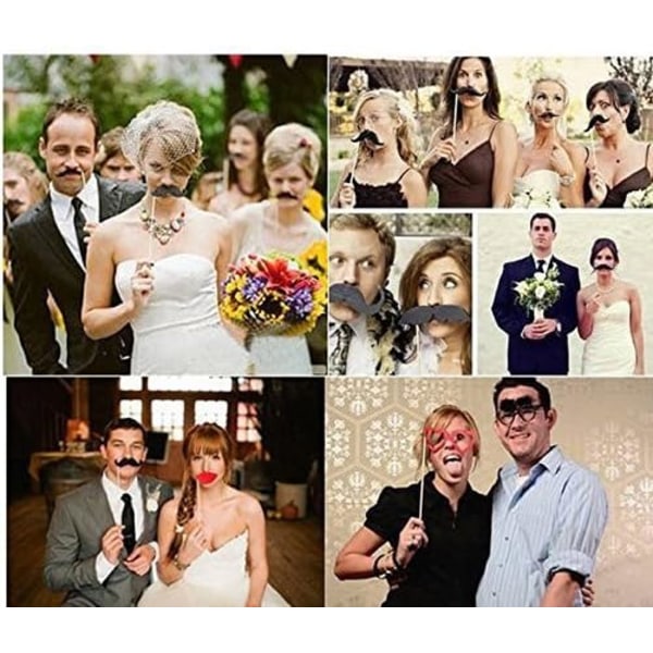 58 x Paper Photo Booth Photobooth Selfie Props Decoration fo
