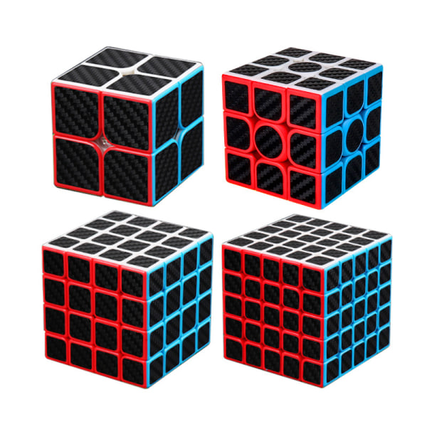 [4 Pack] Karbonfiber Rubiks kubesett