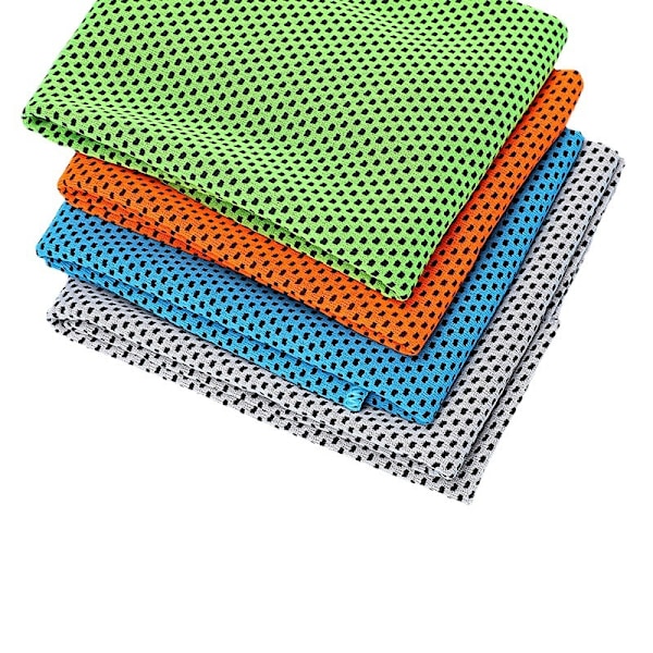 4-pak kjøle håndklær 30*100CM, is håndklær, myke og pustende kalde håndklær, mikrofiber håndklær for Y