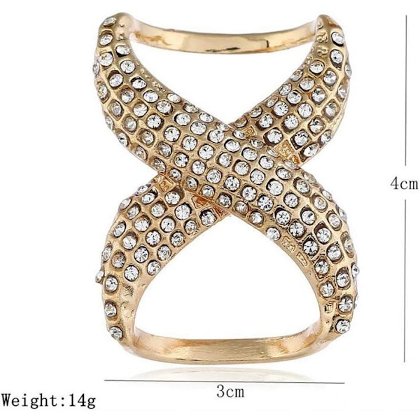 2 st. Legering X-formad Artificiell Rhinestone Halsduks Spänne Hållare Ring Halsduk Spänne Blus Sjal Wrap Kläder Dekoration