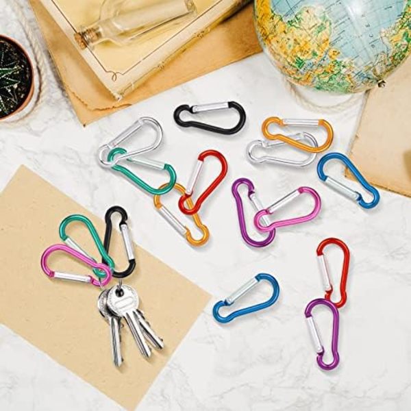 16 stk Små Karabiner Mini Aluminium Karabiner Liten Nøkkelring Karabiner Lettvekt Slitesterk Egnet for Vandring Camping F