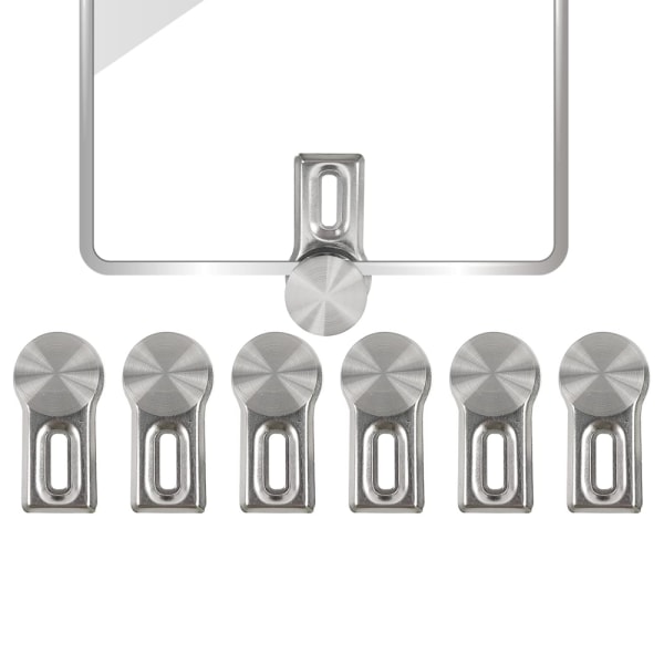 6 Pcs Mirror Fixing Clips, Heavy Duty Mirror Fixing, Zinc Al