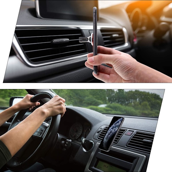 6 kpl 3-in-1 Monikäyttöinen Matkapuhelimen Teline 360 Asteen Kääntyvä Puhelinrengaspidike Autoon ja Kotiin