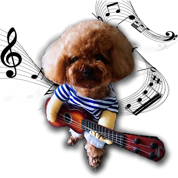 Hundkostym Gitarrspelare Halloween C