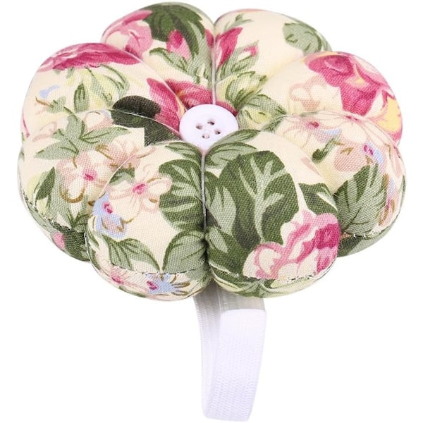 Mönstrad nålkudde, pumpa handledspumpadyna kreativ bärbar nålficka Rose