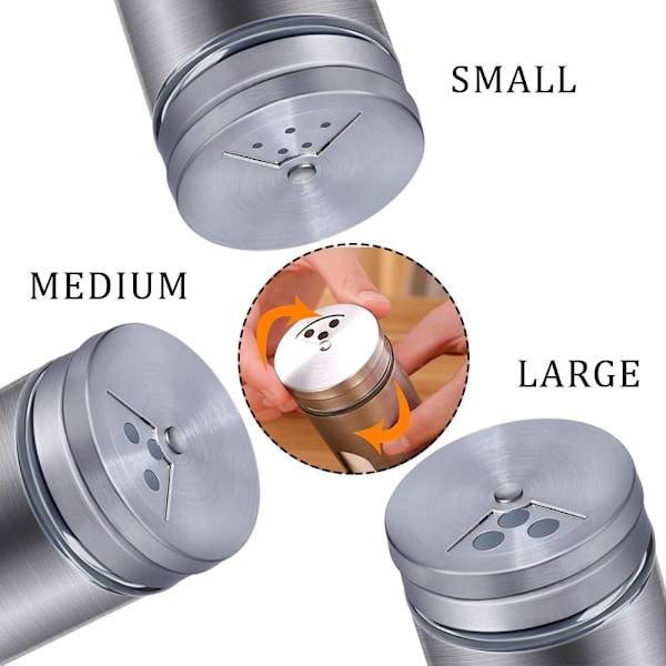 Pieces Liten Kryddburk, 80ml Kryddlådor, Kryddförvaringsburk, Kryddburk med Lufttätt Lock, Kryddburk Set Kökskryddor, för Kök, Kryddförvaring