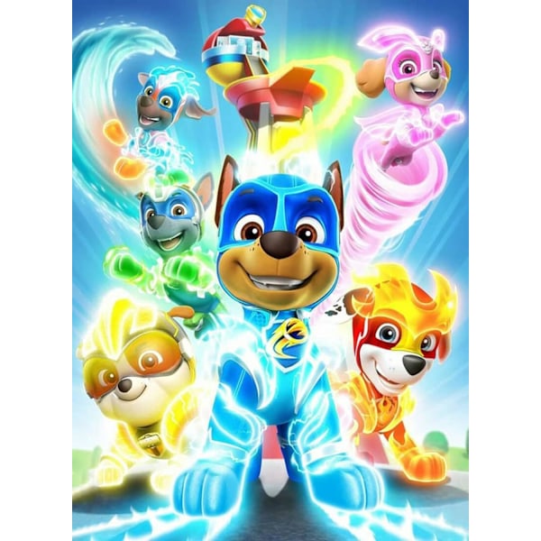 5D Diamantmålning Paw Patrol 30x40cm (Stil 4)