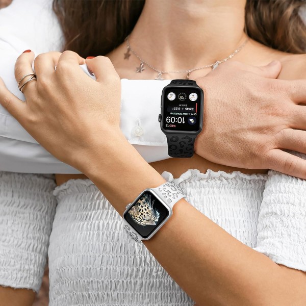 Svarta remmar som är kompatibla med Apple Watch Series 38 mm, 40 mm, 41