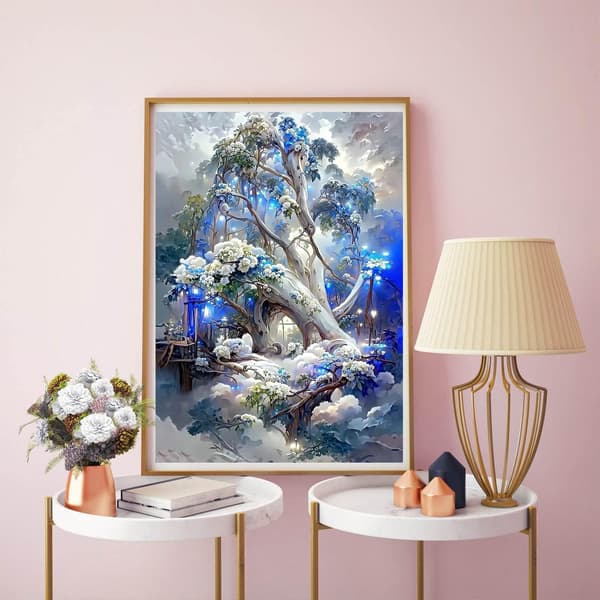 Diamantmaleri kunstsett, tremaleri bilde 30 x 40 cm（A)