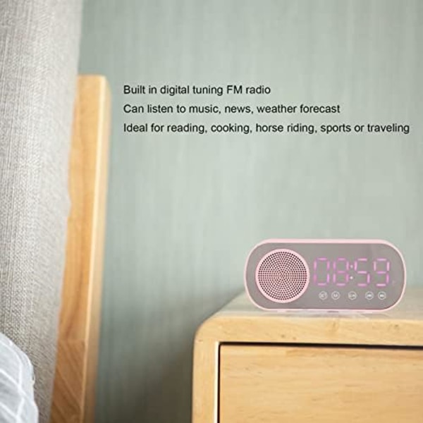 Digitaalinen herätyskello, HiFi LED-peiliruudun herätyskello, toistokaiutin kaksoisherätyskello radio, TF-kortti, FM, kannettava