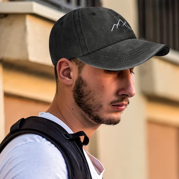Herre Baseball Cap Bomuld Broderet Solhat Unisex Justerbar C