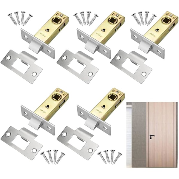 5 stk aluminium jernlegering rørformet lås 45mm innfelt lås anti-R