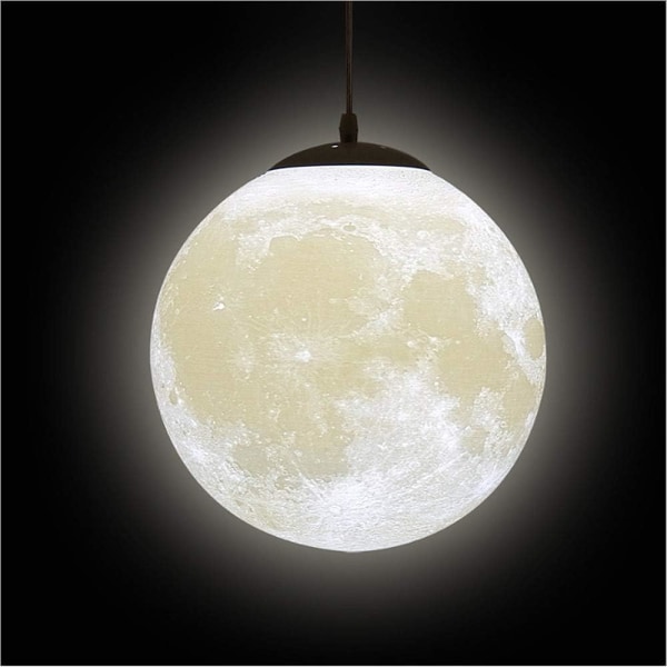 Måneloftslampe, 20 cm (pære er ikke inkluderet)， Månebørneværelse