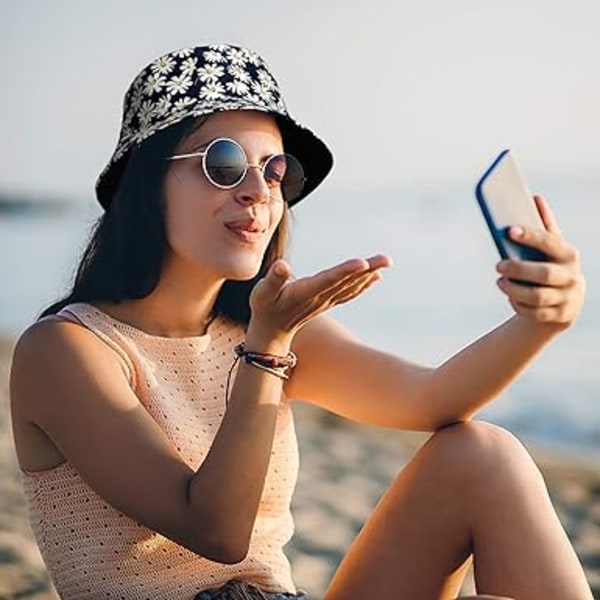Bucket Hat Bomull Bucket Solhatt, Sommer Fiskerhatt Bucket Hat