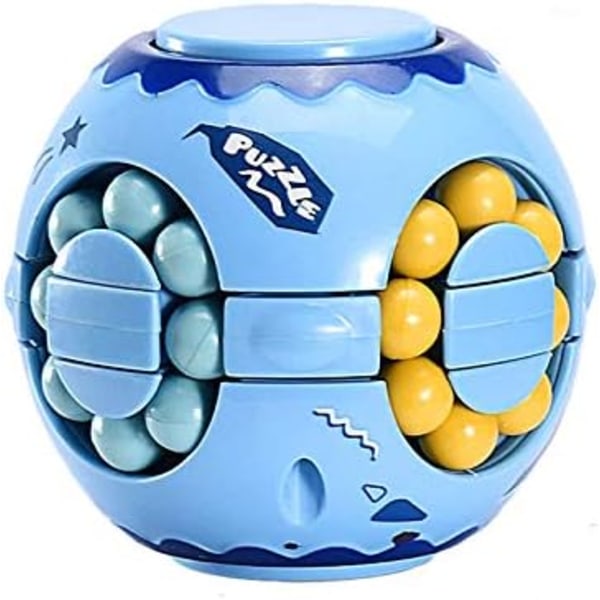 6x6cm Roterande Magisk Bönkub Spinner Fidget Leksak, Stressavlastande Fidget Pussel för Vuxna Barn, Ångestlindring Lärande &