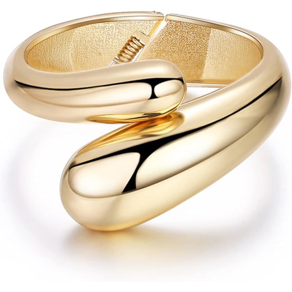 6×6×2cm Guld Bangles Guld Manschet Armbånd til Kvinder Ikke Misfarvning Tyk Guld Trendy Smykker Gaver Strømper Fyldstoffer Guld