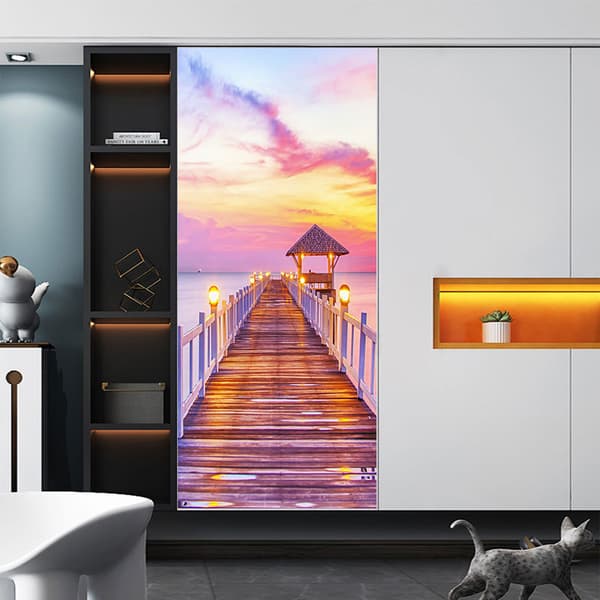 (38.5*200cm*2stk) 3D-effekt plakat dørklistremerke 41