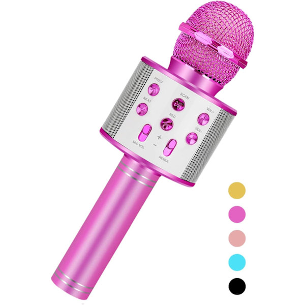 Lilla legetøj til piger i alderen 3-16 år, karaoke-mikrofon til