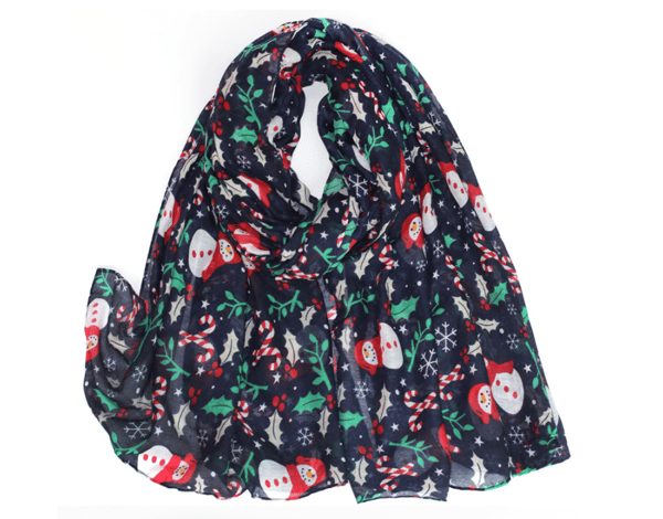 Jul Infinity Scarf Lätt Loop Sheer Scarves för Kvinnor