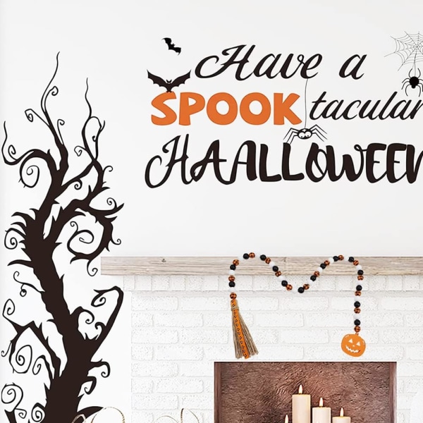 Halloween Träpärl Garland Rustik Bondgård Pärl Garland Beade