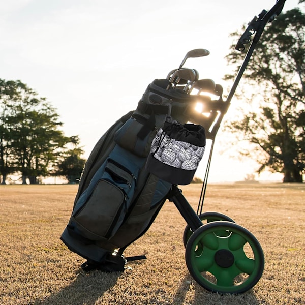 2 stk. Golfbolde Opbevaringspose Golfpose Tasker Nylon Mesh Golfboldtasker Golfboldpose Snøre Golf Tees Pose Taske